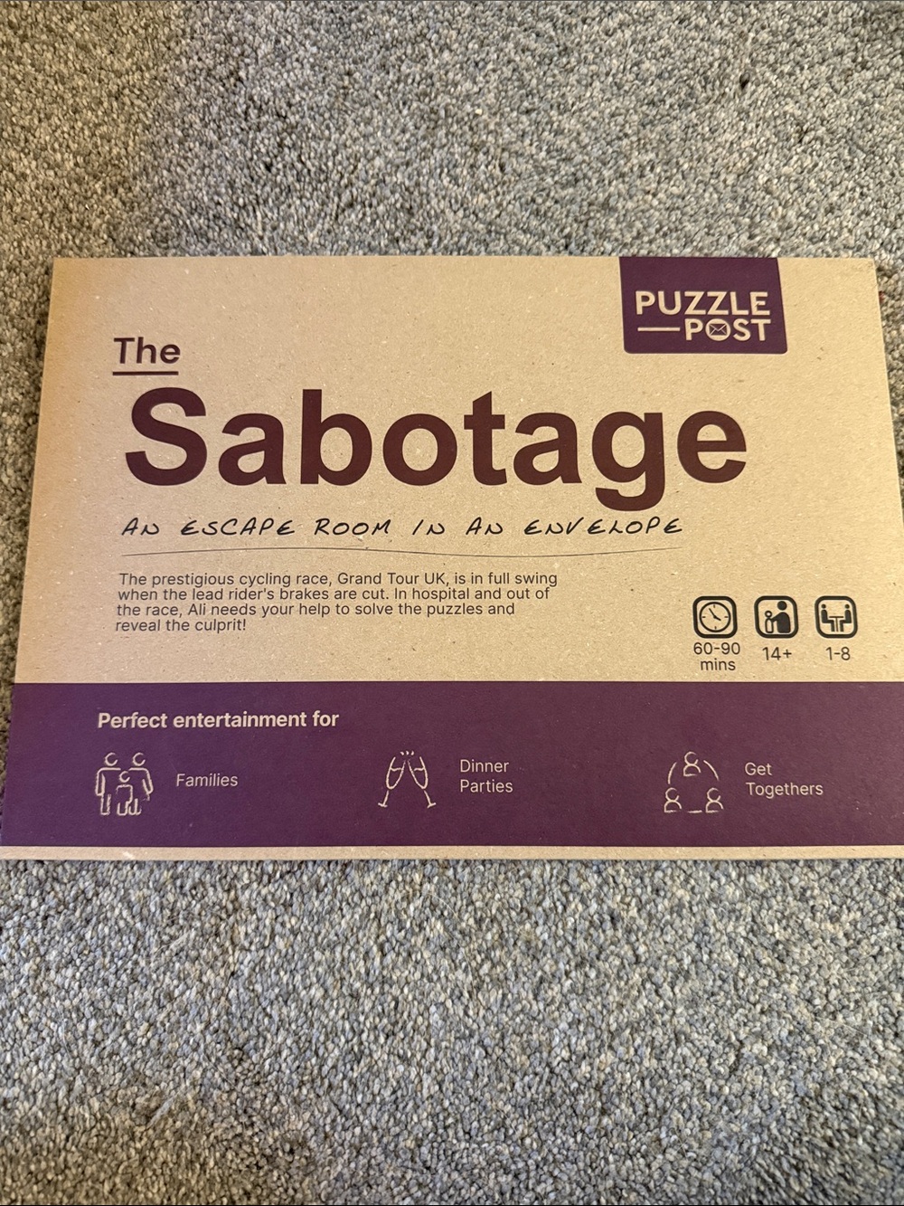 Puzzle Post "The Sabotage" Escape Room Game Unopened